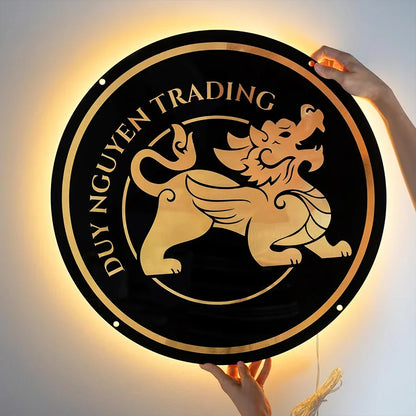 Customized Business Sign With LED Backlit Floating LED Personalized Logo Sign for Beauty Salon Office Spa Illuminated Wall Sign