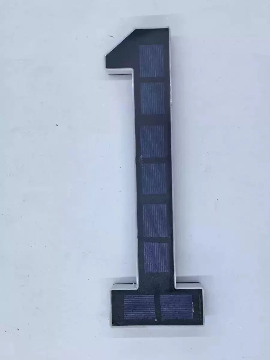 23cm Solar LED Address Sign, Digital House Number Light,Shopping Mall Door Address Smart Sensing LED Lights,No Wiring Required