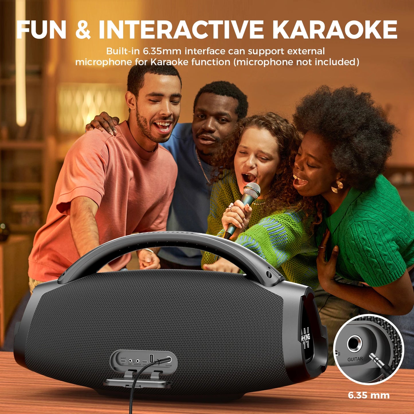 200W Portable Bass Party Speaker