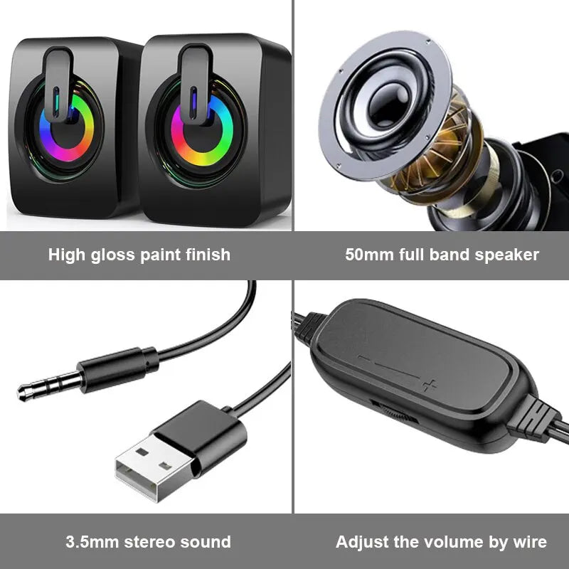 RGB HIFI Gaming Speakers with LED