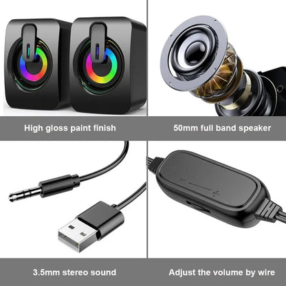 RGB HIFI Gaming Speakers with LED