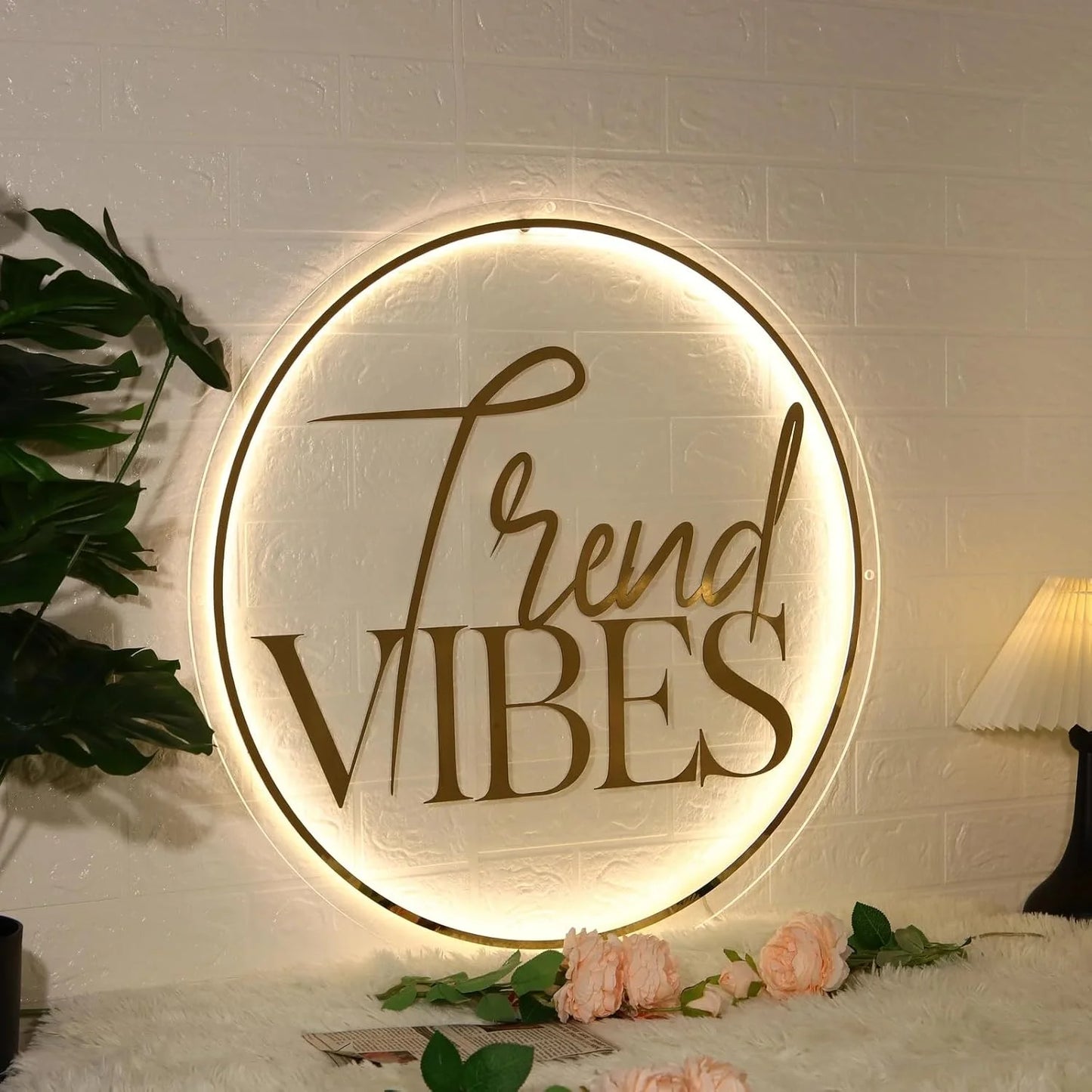 Customized Business Sign With LED Backlit Floating LED Personalized Logo Sign for Beauty Salon Office Spa Illuminated Wall Sign