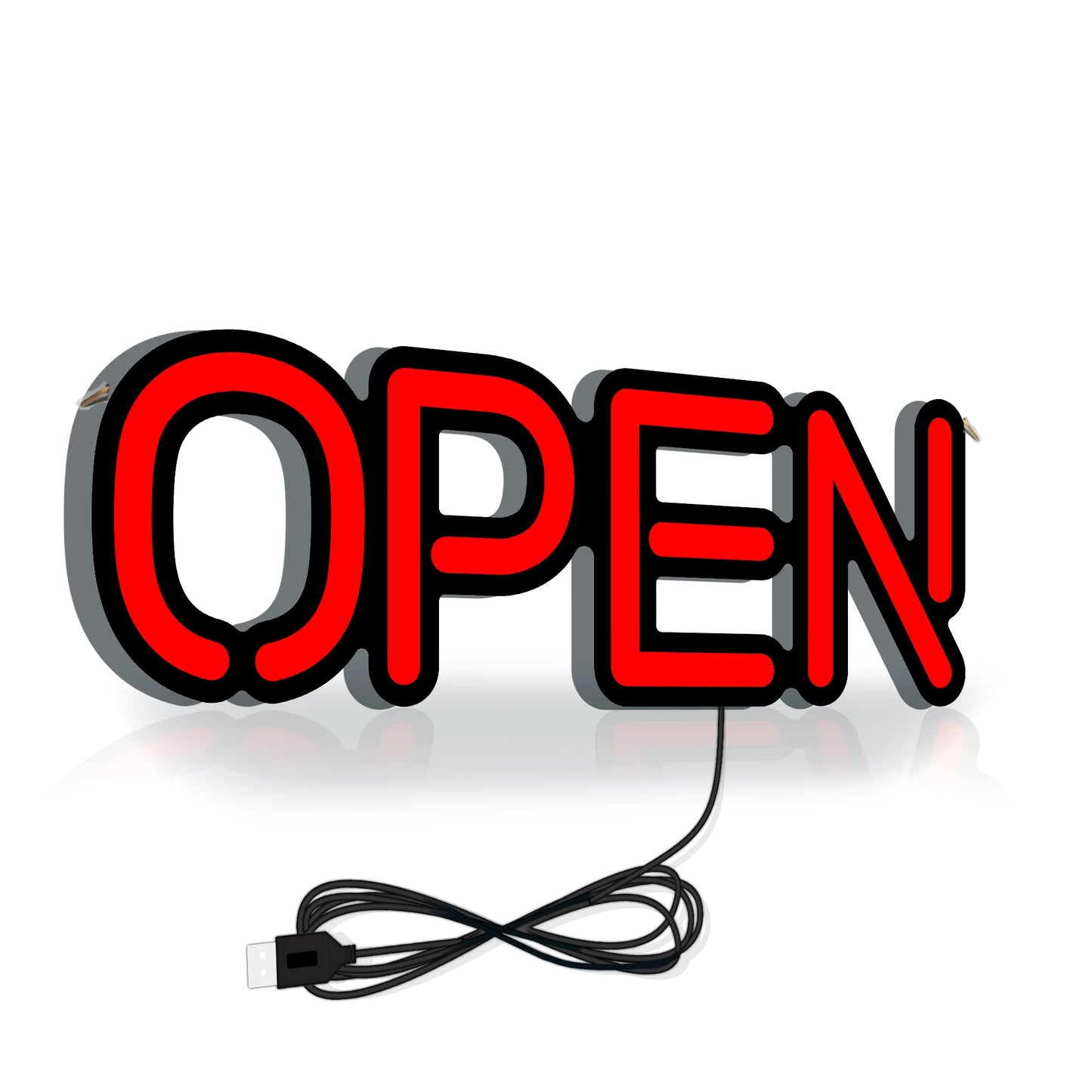 LED Neon Lights Blue OPEN Signs for Shops And Bars Store Business Sign Lighting