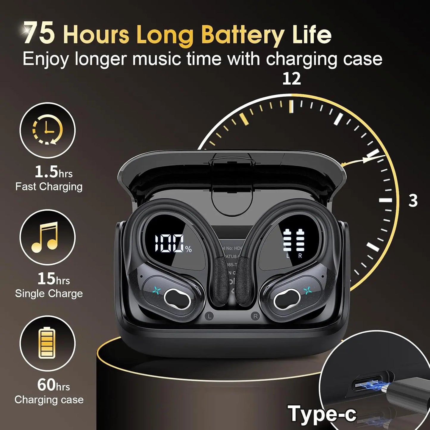 Wireless LED TWS Earbuds