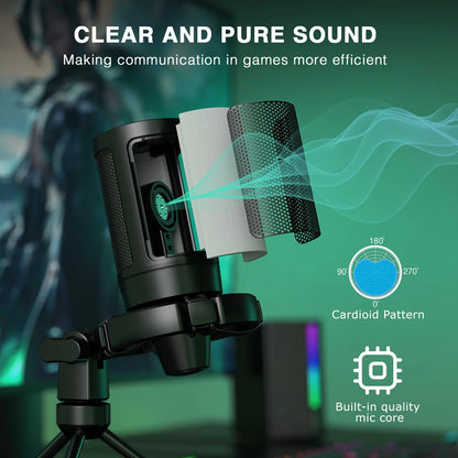 FIFINE RGB USB Gaming Microphone