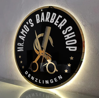Personalized Business Sign With LED Backlit Floating LED Custom Logo Sign for Beauty Salon ,Office，Spa Illuminated Wall Sign