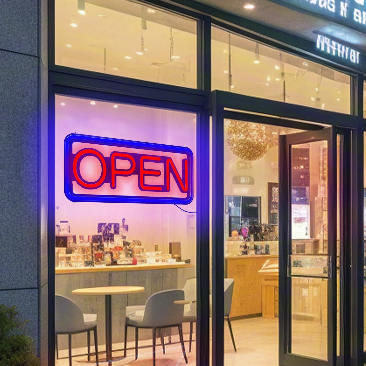 LED Neon Lights Blue OPEN Signs for Shops And Bars Store Business Sign Lighting