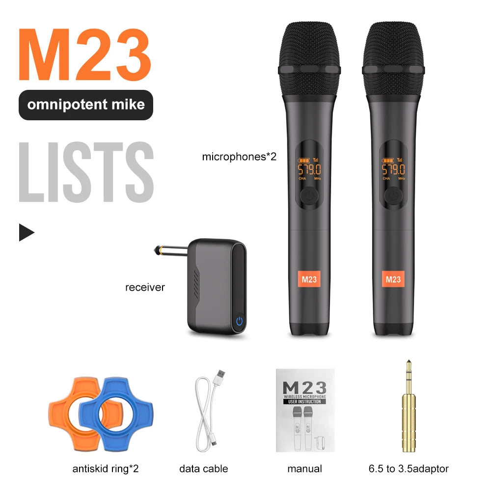 M23 Wireless UHF Karaoke Microphone System