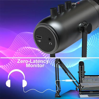Haomuren USB Podcast Condenser Microphone Kit