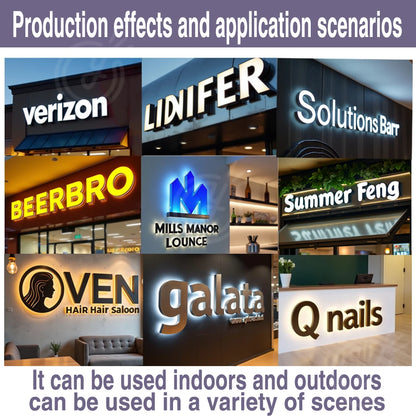 Business Led Poster Logo Outdoor Custom Light Sign Signboard Acrylic Signs Letters Advertising Decorative Luminous Lights 3d