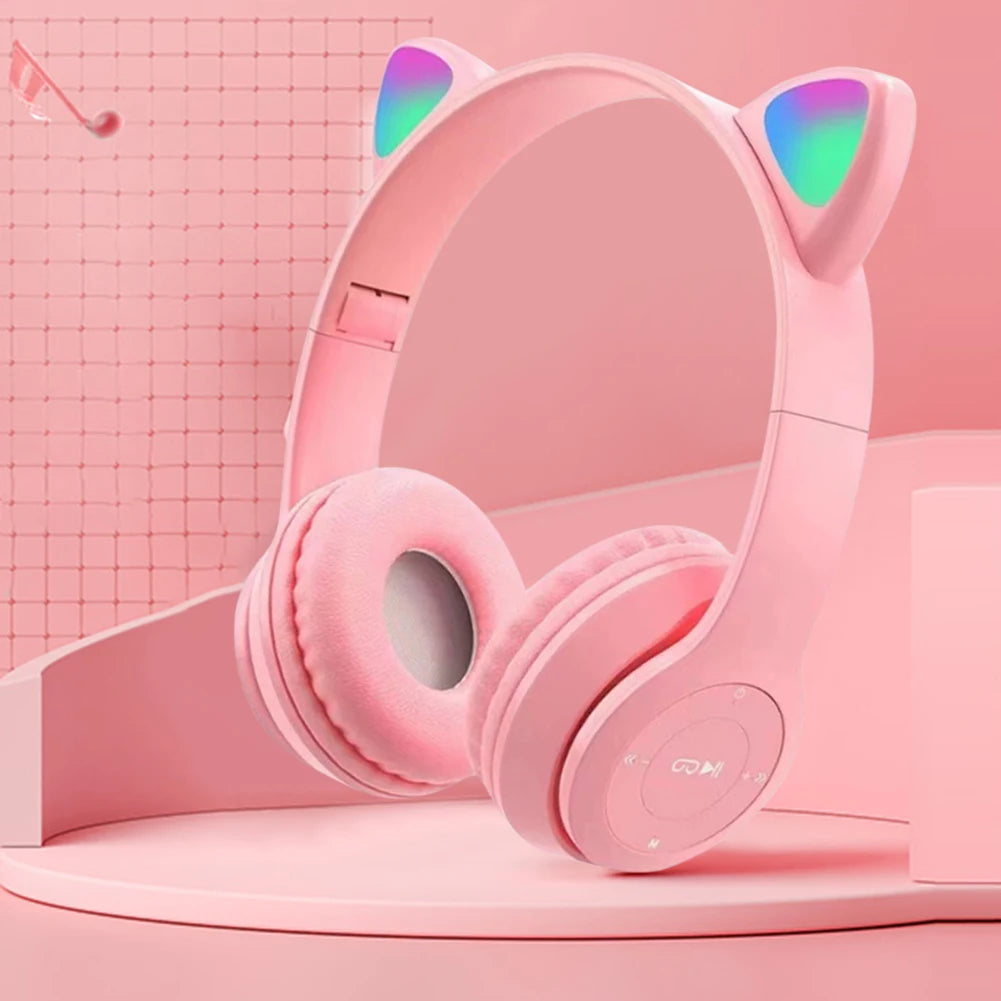 Cute Cat Ear Wireless Headphones