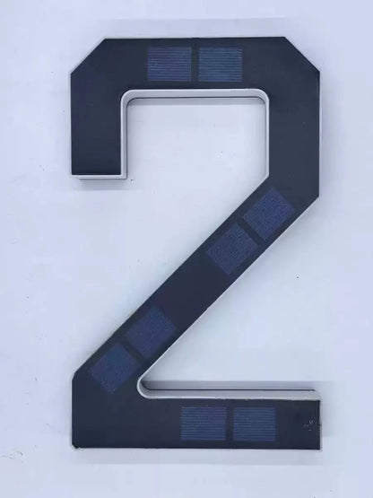23cm Solar LED Address Sign, Digital House Number Light,Shopping Mall Door Address Smart Sensing LED Lights,No Wiring Required