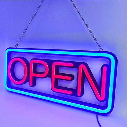 LED Neon Lights Blue OPEN Signs for Shops And Bars Store Business Sign Lighting