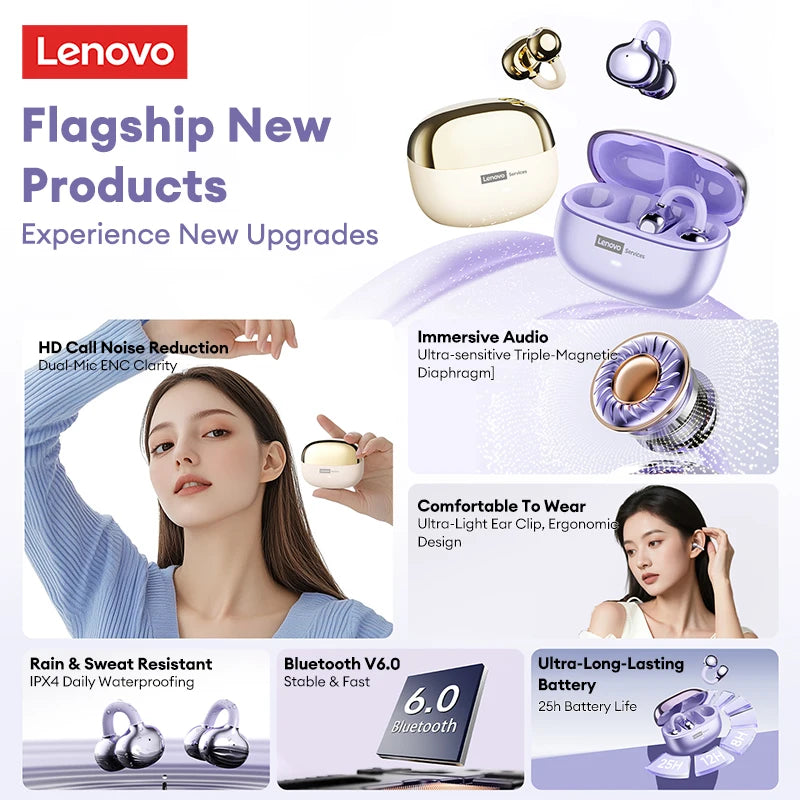 Lenovo Wireless Ear Clip Bluetooth Headset