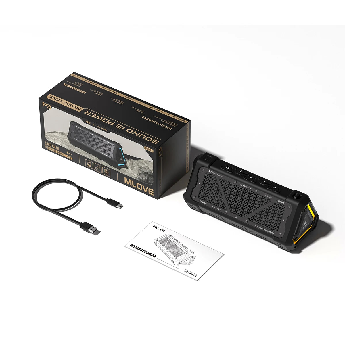 MLOVE P3 RGB Waterproof Speaker